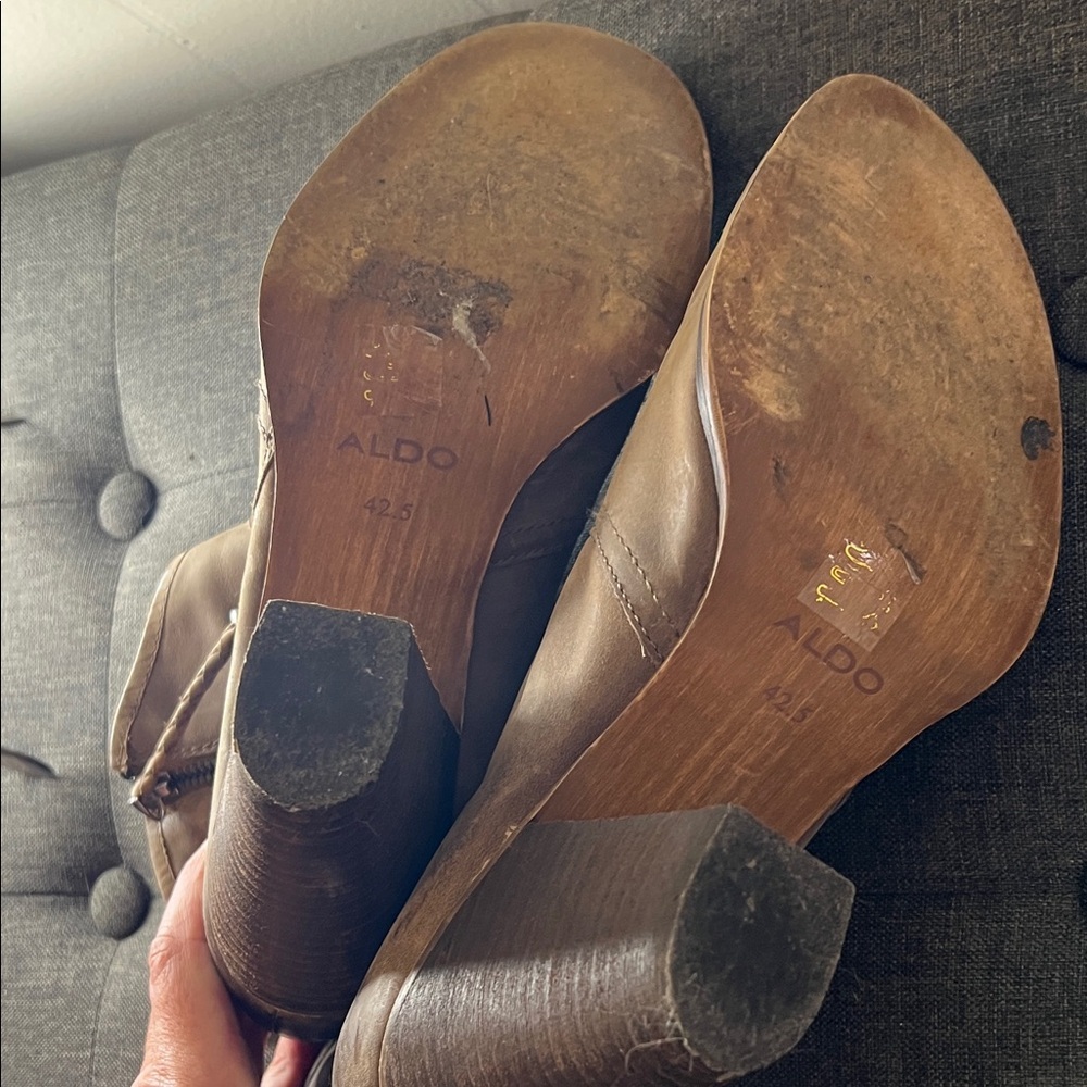 Aldo Taupe Ankle Booties with Tassel Zipper - Picture 6 of 7